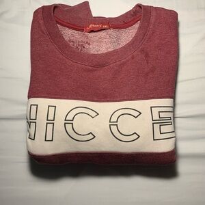 Nicce Burgundy and Cream Sweatshirt